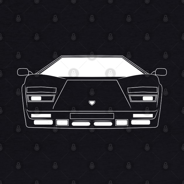 Lambo Diablo White Outline by kindacoolbutnotreally